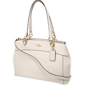 White Coach Brooke Carryall Made Of Crossgrain Leather